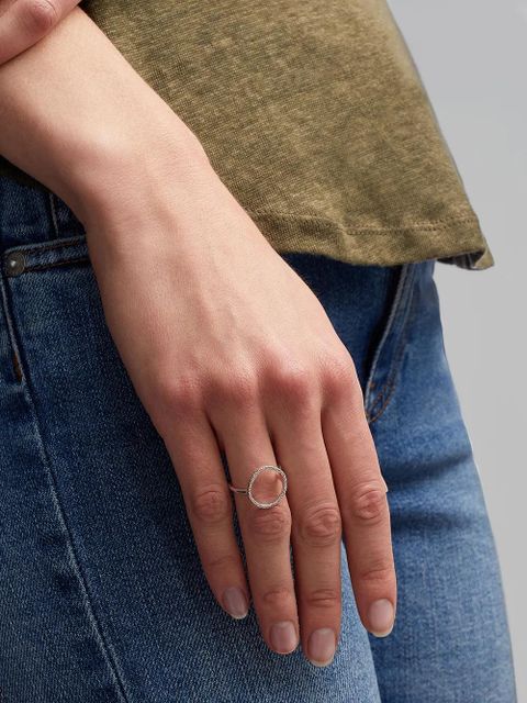 Monica Vinader Riva circle diamond ring - Gold