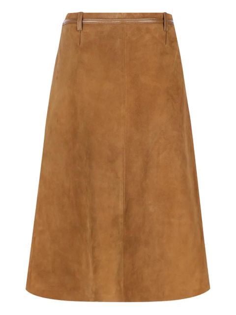 Gucci suede belt midi skirt - Brown - zdjęcie produktu nr 2