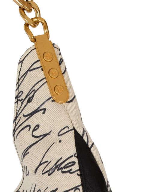 Balmain large 1945 Soft Hobo shoulder bag - White