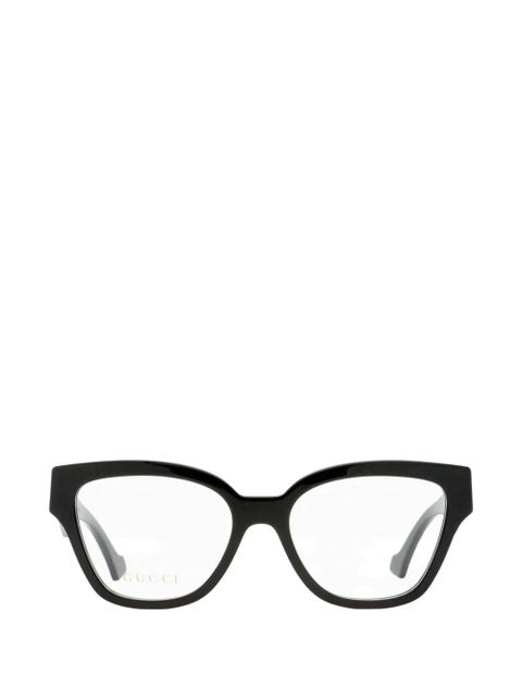 Gucci Eyewear interlocked logo square glasses - Black - zdjęcie produktu nr 1