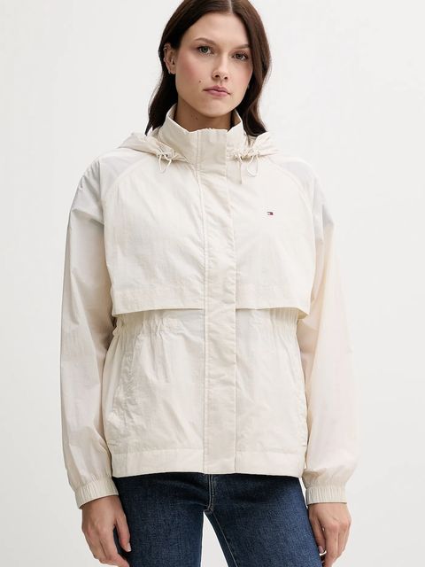 Tommy Hilfiger kurtka kolor beżowy przejściowa WW0WW46444 - zdjęcie produktu nr 1