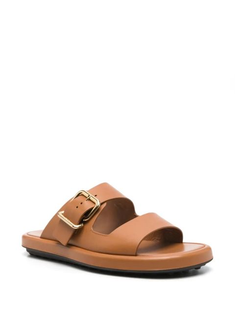 Tod's leather slides - Brown
