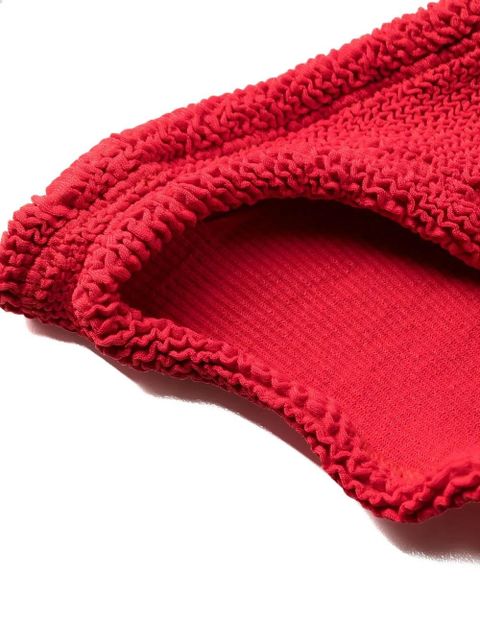 Hunza G Twist-detail crinkle bikini set - Red