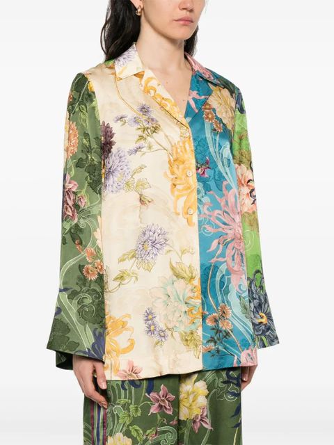 ALEMAIS Avery Spliced shirt - Green