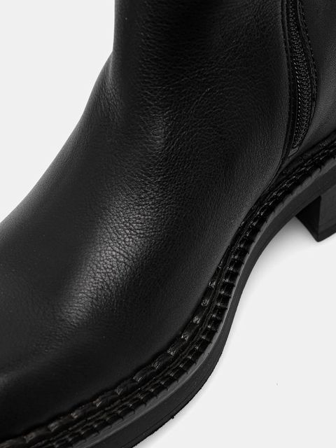 Copenhagen kozaki skórzane damskie kolor czarny na słupku CPH624 black