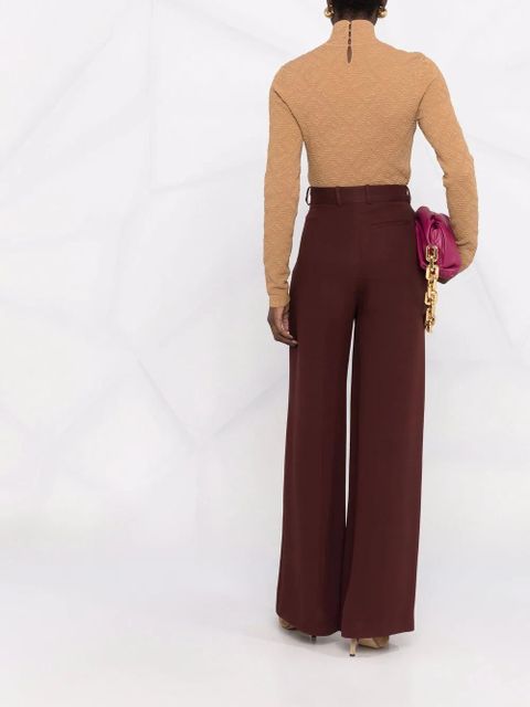 Fendi argyle knit mock neck top - Neutrals