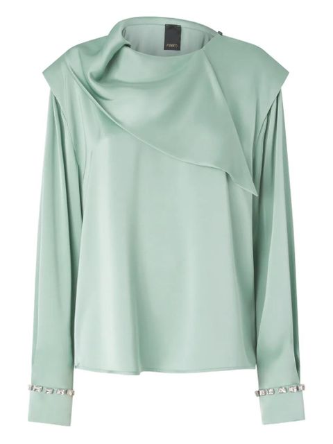 PINKO draped embellished-cuff top - Grey - zdjęcie produktu nr 1