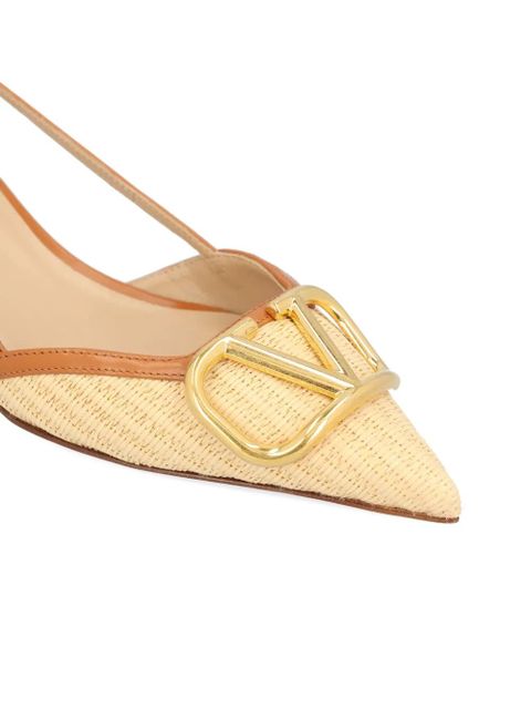 Valentino Garavani V-logo slingback pumps - Neutrals