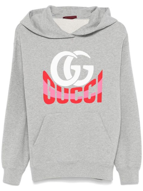 Gucci logo-print hoodie - Grey - zdjęcie produktu nr 1