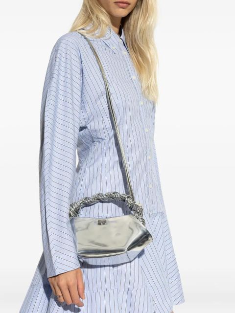 GANNI twisted-handle tote bag - Silver - zdjęcie produktu nr 2