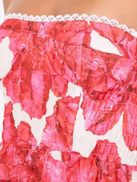 Charo Ruiz Ibiza Cami floral lace-trim mini dress - Pink