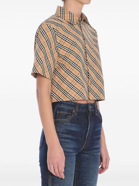 Burberry cropped shirt - Neutrals