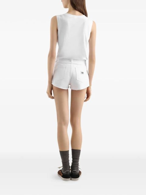 Dolce & Gabbana frayed shorts - White