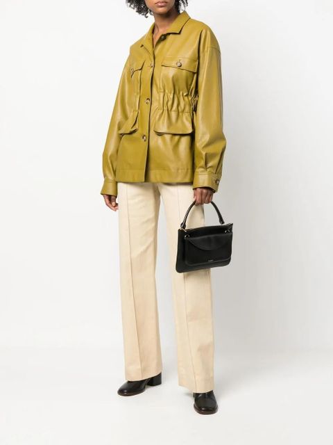 Jil Sander front pouch leather crossbody bag - Black - zdjęcie produktu nr 2