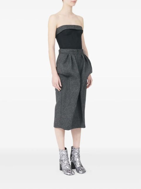 Maison Margiela strapless bubble-waist midi dress - Grey - zdjęcie produktu nr 2