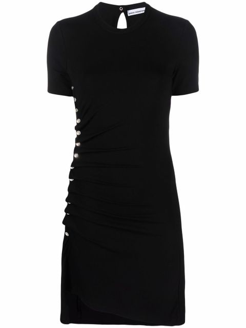 Rabanne rivet-embellished asymmetric dress - Black - zdjęcie produktu nr 1