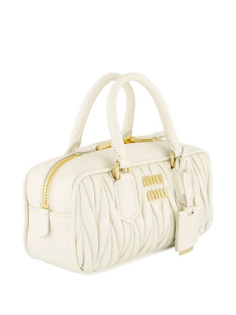 Miu Miu Arcadie leather tote bag - Neutrals