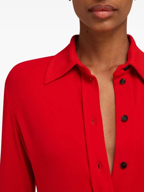 Ferragamo button-up asymmetrical dress - Red