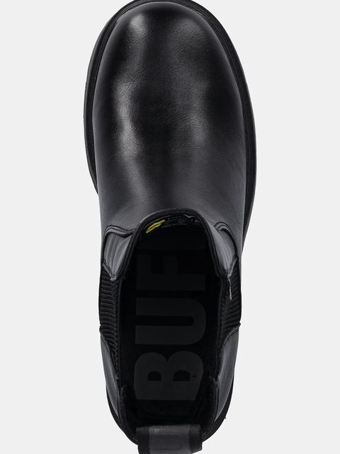 Buffalo sztyblety Mila Chelsea damskie kolor czarny na słupku 1220083-BLK