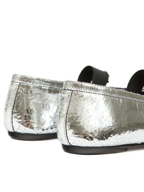 Maison Margiela Tabi leather ballet flats - Silver