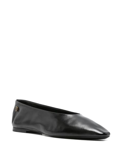 Saint Laurent pointed toe leather loafers - Black - zdjęcie produktu nr 2