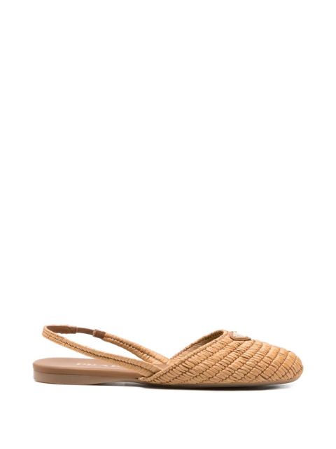 Prada logo-detail flat pumps - Neutrals - zdjęcie produktu nr 1