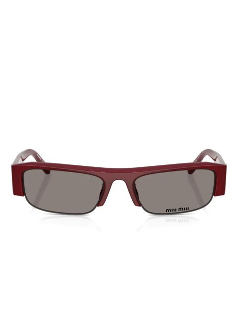 Miu Miu Eyewear Vedete rectangle-frame sunglasses - Red