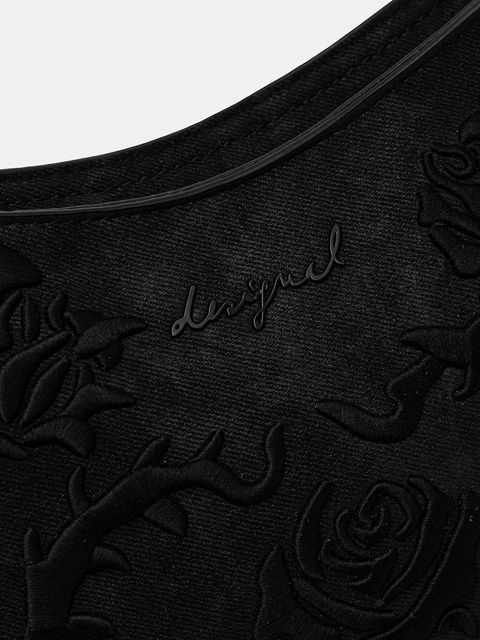 Desigual torebka ROMEO FLORAL TOTAL BL kolor czarny 25WAXP40