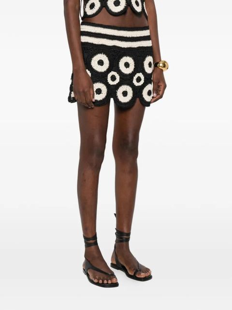 Simon Miller Beep Beep crochet mini skirt - Black