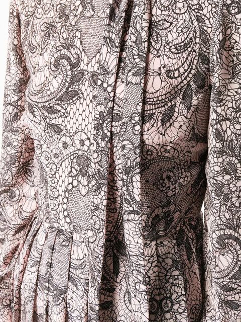 Valentino Garavani pussy bow pleated dress - Pink