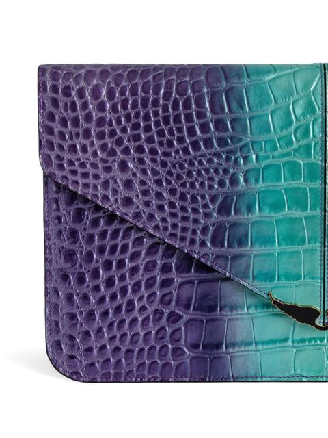 Zadig&Voltaire Borderline leather clutch bag - Purple