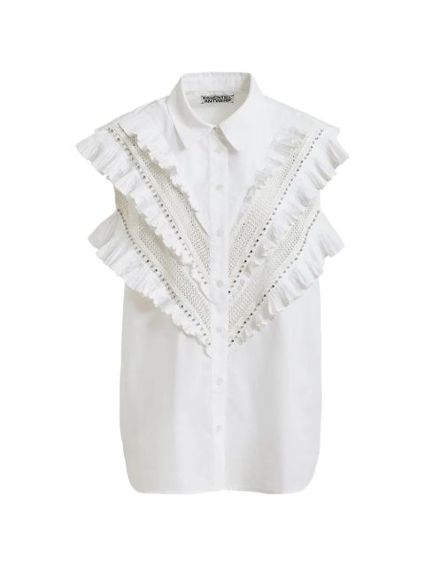 Essentiel Antwerp ruffled lace shirt - White - zdjęcie produktu nr 1
