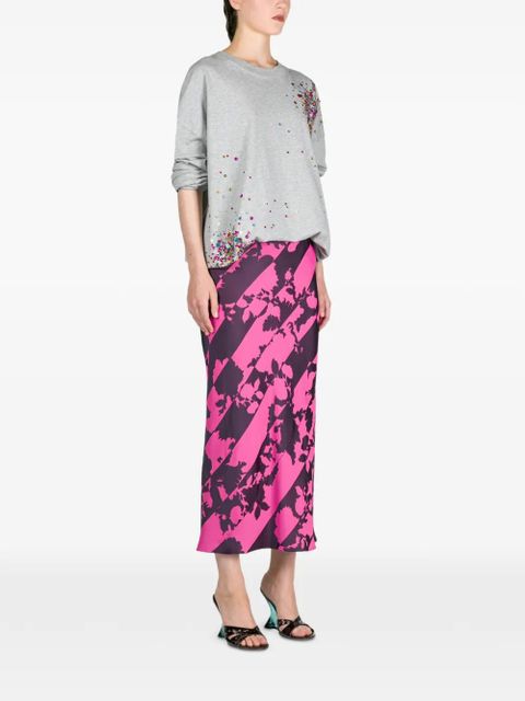 DRIES VAN NOTEN embellished long-sleeve T-shirt - Grey - zdjęcie produktu nr 2