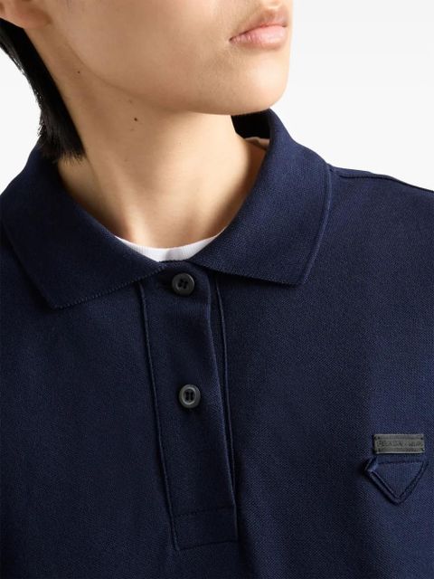 Prada triangle logo polo shirt - Blue