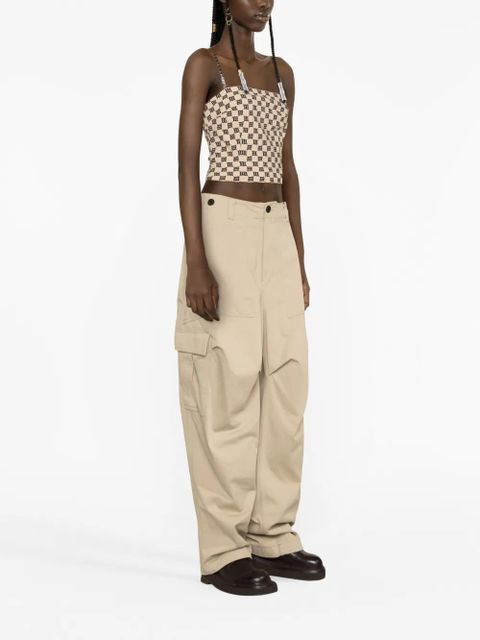 MISBHV chain-embellished monogram top - Neutrals