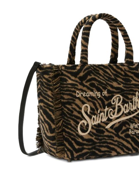 MC2 Saint Barth Colette fringed tiger tote bag - Brown