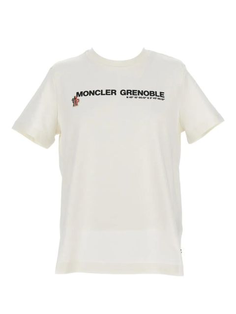 Moncler Grenoble logo-patch crew-neck T-shirt - White - zdjęcie produktu nr 1