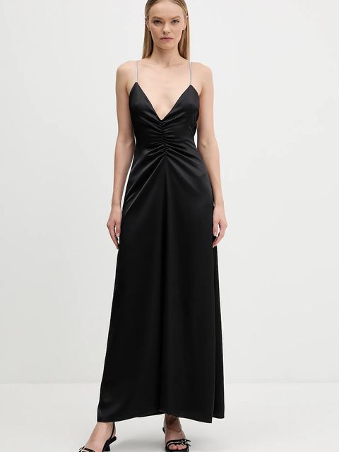 HUGO sukienka kolor czarny maxi rozkloszowana 50546784 - zdjęcie produktu nr 1