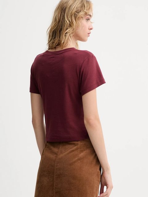 Levi's t-shirt bawełniany damski kolor bordowy A8798