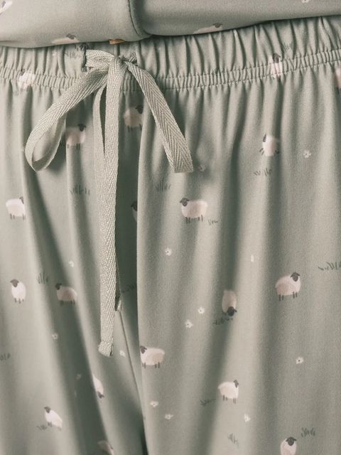 women'secret komplet piżamowy damska kolor zielony 3592480