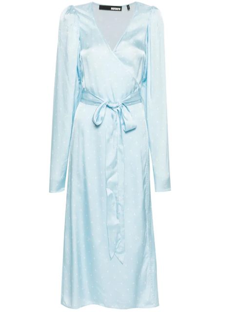ROTATE BIRGER CHRISTENSEN polka-dot wrap dress - Blue - zdjęcie produktu nr 1