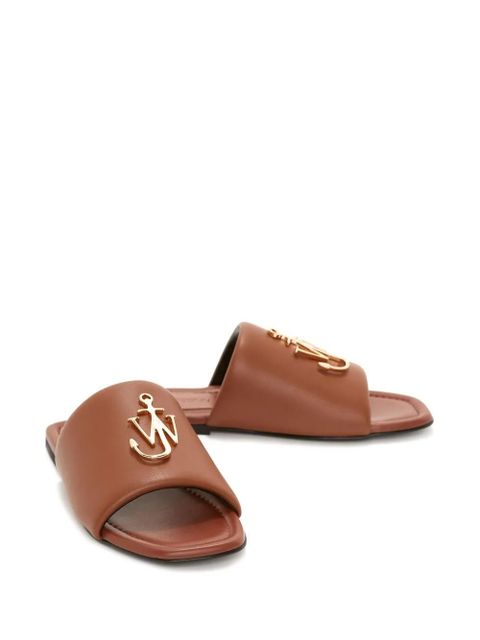 JW Anderson JW Anchor plaque slide sandals - Brown - zdjęcie produktu nr 2