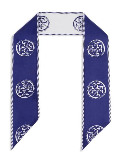 Tory Burch printed neck scarf - Blue - zdjęcie produktu nr 1