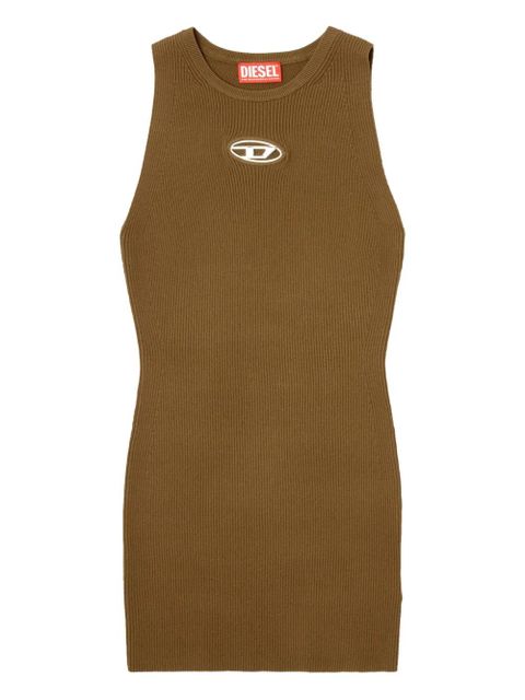 Diesel M-Caddix metallic-logo ribbed dress - Brown - zdjęcie produktu nr 1