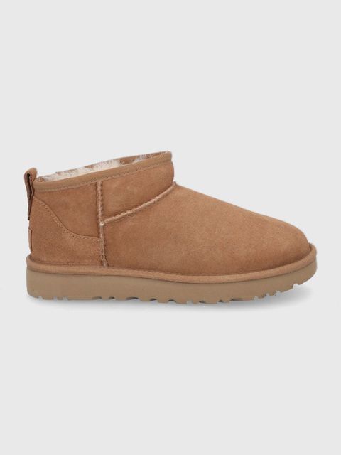 UGG śniegowce zamszowe Classic Ultra Mini kolor brązowy 1116109-CHE - zdjęcie produktu nr 1