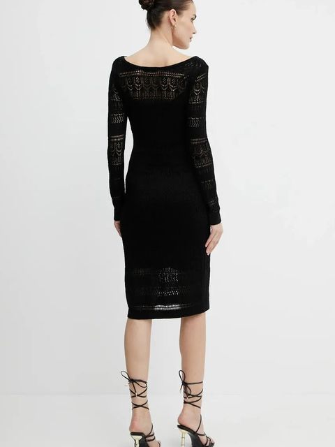 Morgan sukienka RMPIMA kolor czarny midi prosta RMPIMA