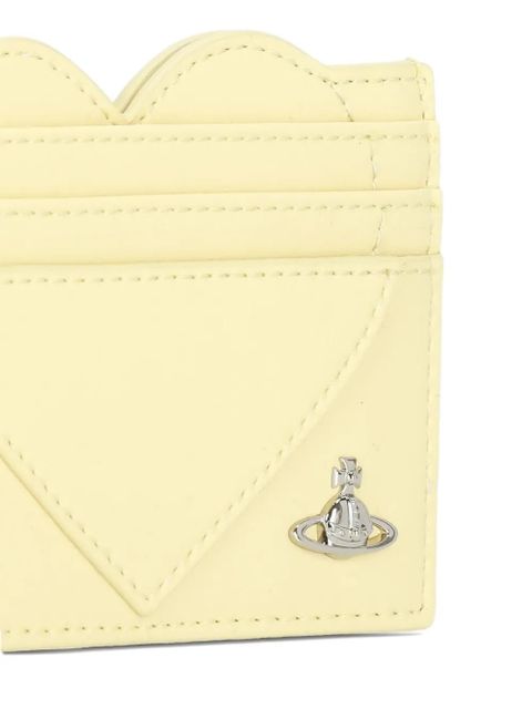 Vivienne Westwood Pu smooth heart card case - Yellow