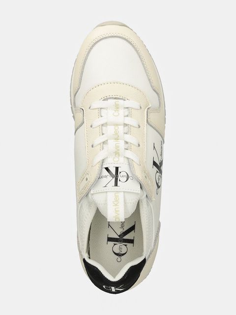 Calvin Klein Jeans sneakersy RUNNER SOCK LACEUP ML LTH kolor biały YW0YW01616