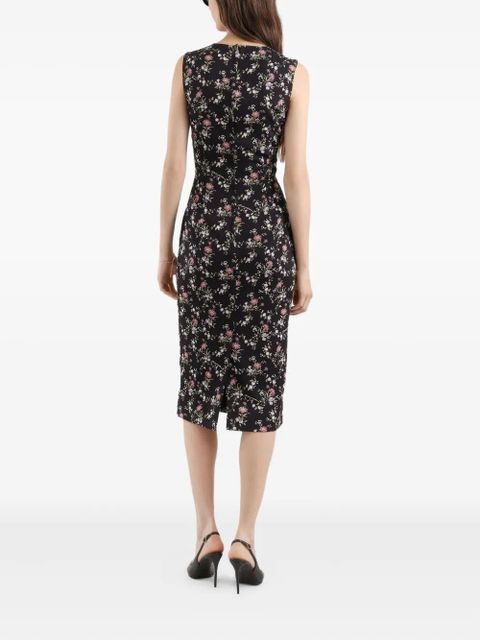 Dolce & Gabbana floral sleeveless midi dress - Black