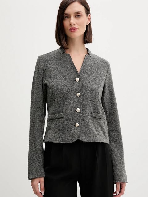 Joop! marynarka z domieszką wełny kolor szary jednorzędowa gładka 30047792 - zdjęcie produktu nr 1